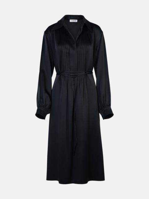 BLACK VISCOSE BLEND DRESS