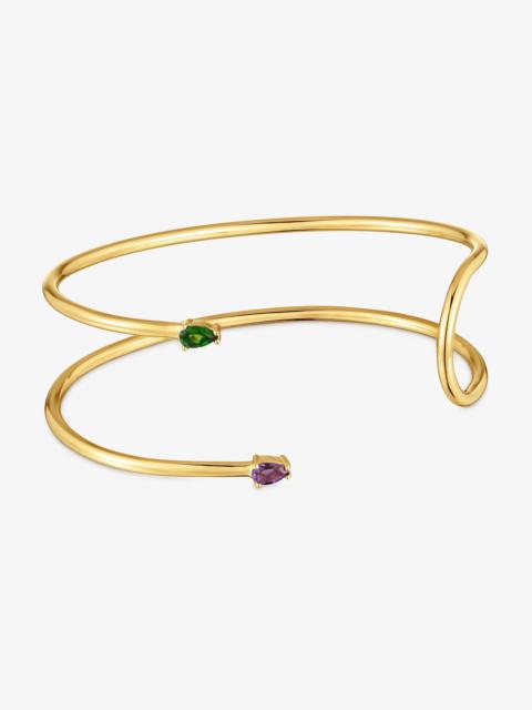 TOUS Bangle with 18kt gold vermeil and gemstones TOUS Lio