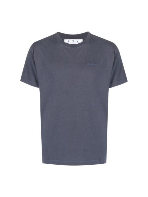 Off-White Off-White SS22 Diag Back Printing Round Neck Short Sleeve Ordinary Version Blue OMAA027S22JER0044646