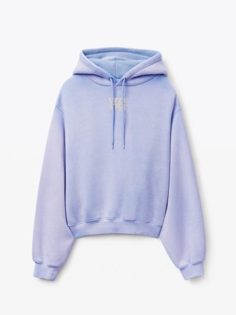 Alexander Wang PUFF LOGO HOODIE IN ESSENTIAL TERRY