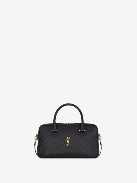 SAINT LAURENT lyia duffle in quilted lambskin