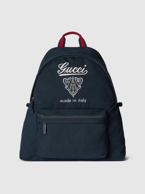 GUCCI Medium printed canvas backpack