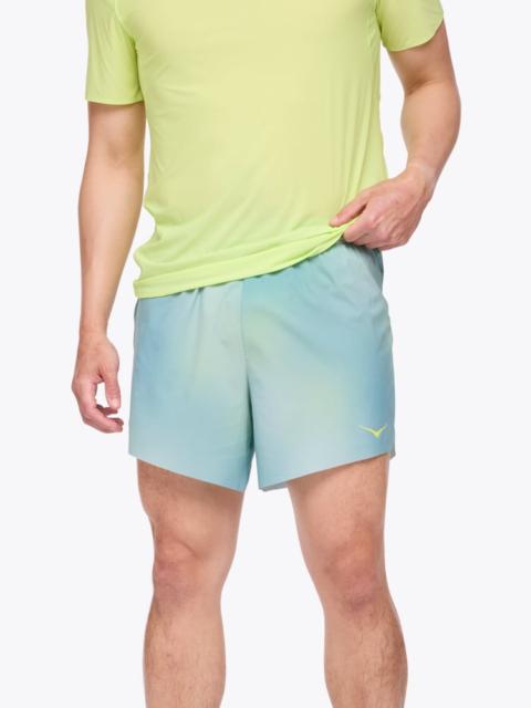 HOKA Men's Glide 5" Short w/Brief in Run Print