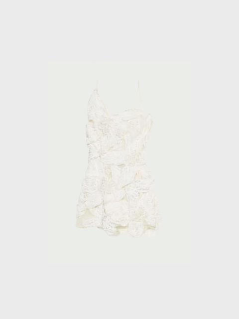 Blumarine SHORT TULLE DRESS WITH EMBROIDERED BUTTERFLIES