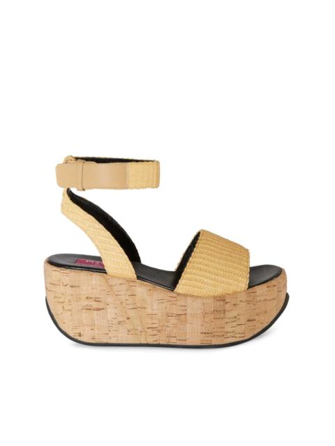 cork platform sole sandals