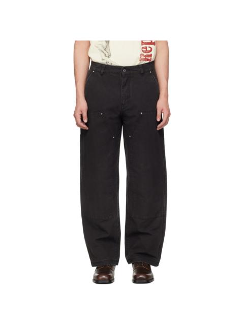 REPRESENT Black Heaton Workwear Trousers