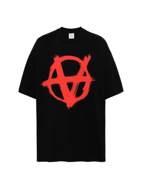 VETEMENTS Reverse Anarchy cotton T-shirt