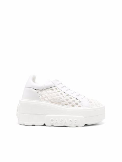 CASADEI woven platform sneakers