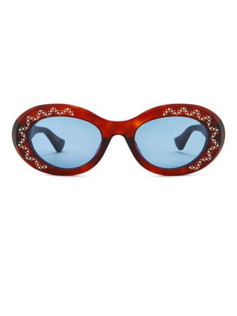 Valentino Icon V Logo Oval Sunglasses