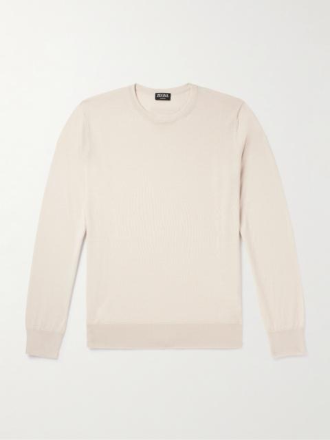 ZEGNA Cashmere and Silk-Blend Sweater