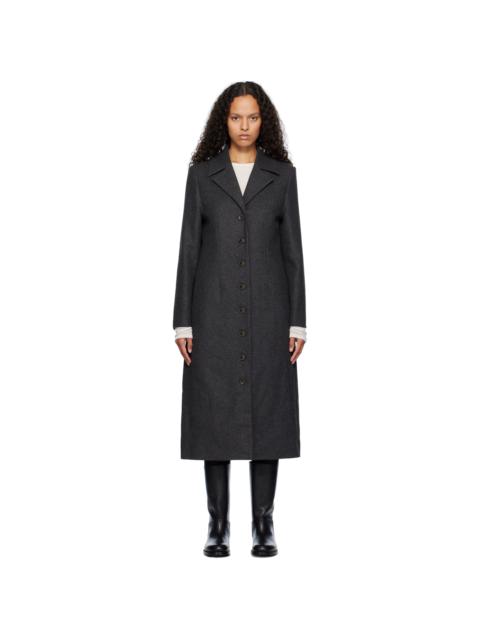 Gray Manhattan Fitted Coat