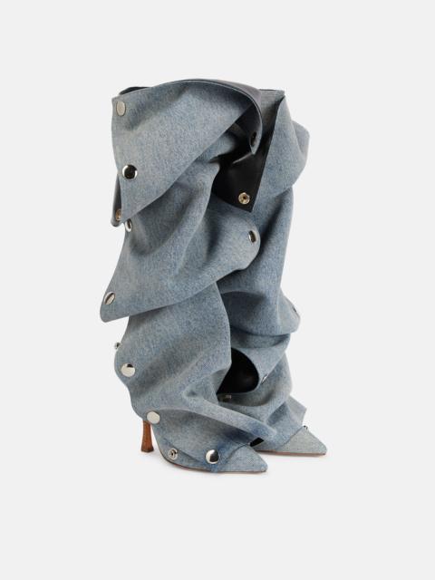 Y/Project appliqué-detail denim boots