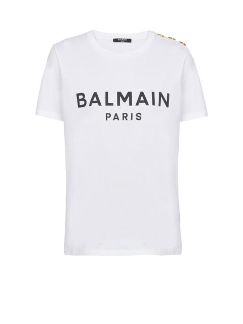 Balmain Eco-designed cotton T-shirt with Balmain logo print