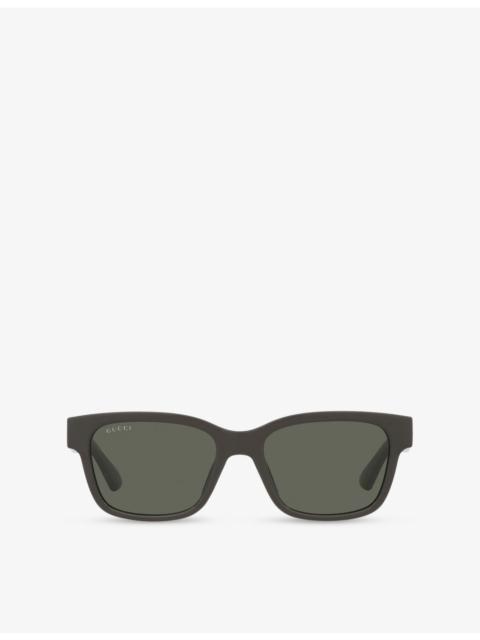 GUCCI GG1716S Rectangle-Frame Injected Sunglasses