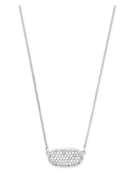 KENDRA SCOTT 0.39 ct Elisa Pendant Necklace in Pave Diamond and 14k White Gold