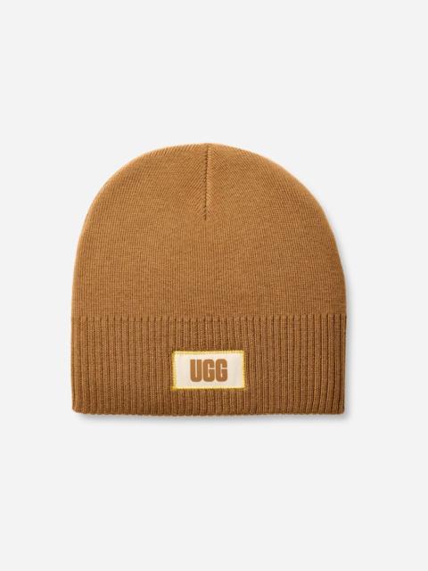 UGG ® Men's Lightweight Beanie Polyester Blend in Chestnut