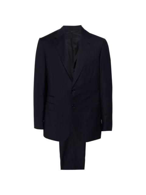 checked wool single-breasted suit