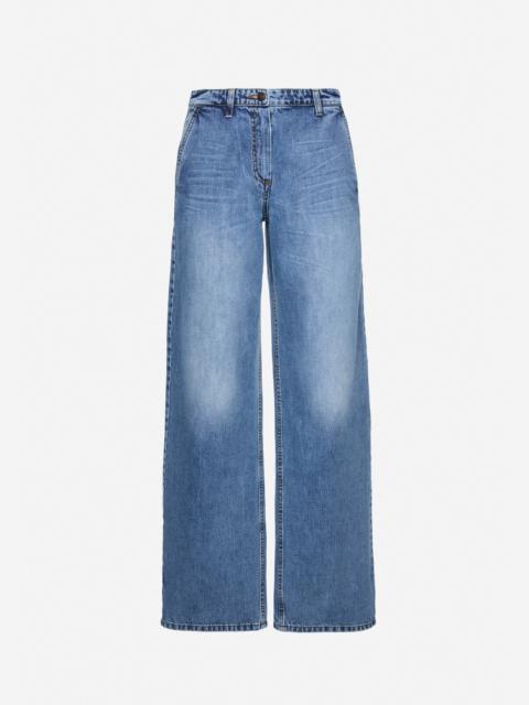 MAGDA BUTRYM Wide-leg denim trousers in dark blue