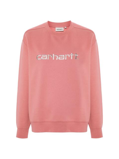 logo-embroidered sweatshirt