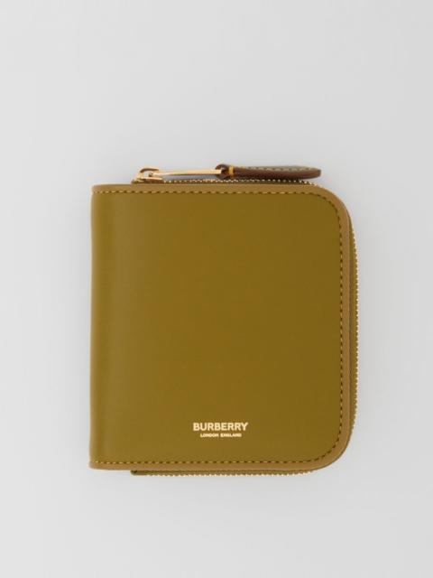 Burberry Embossed Logo Leather Folding Wallet
