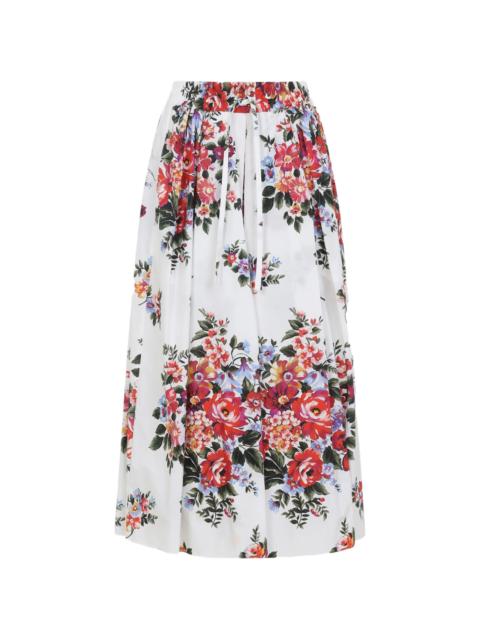 Dolce & Gabbana Floral Print Midi Skirt