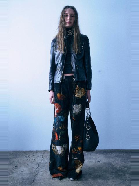 R13 Double Pleat Flare Trouser