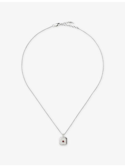 MISSOMA January Birthstone Sterling-Silver And Crystal Pendant Necklace