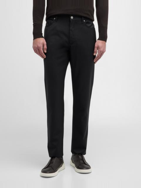 Men's Wool Slim-Fit 5-Pocket Pants