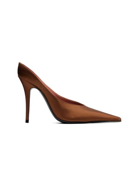 Amina Muaddi Brown Anok 105 Mule Heels