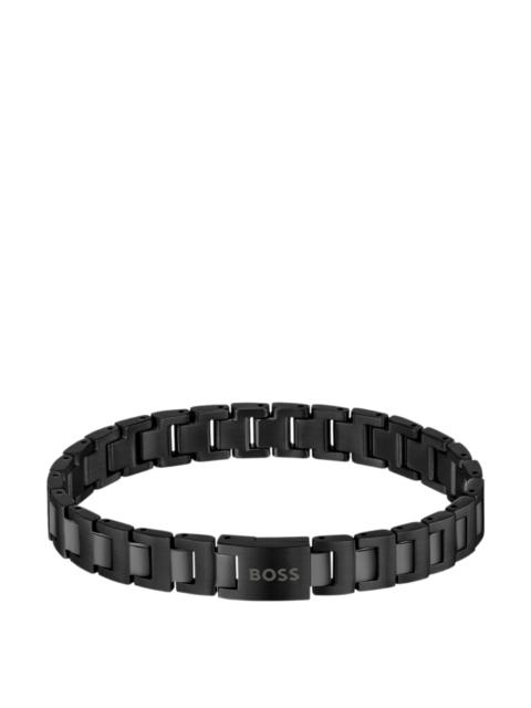 BOSS BLACK-PLATED CUFF WITH LOGO CLOSURE