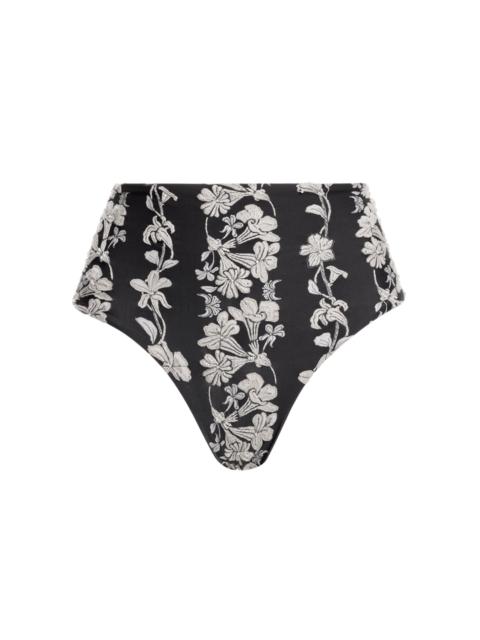 Agua by Agua Bendita Magenta Printed Bikini Bottom black/white