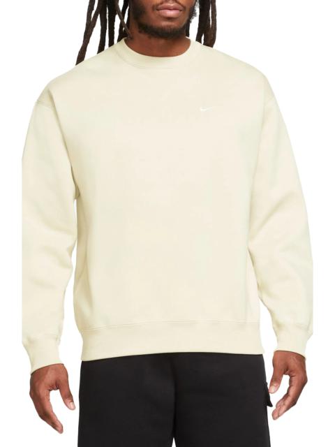 Solo Swoosh Oversize Crewneck Sweatshirt in Sail/White