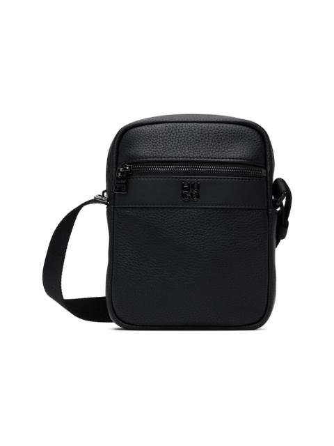 HUGO Black Grain Faux-Leather Bag