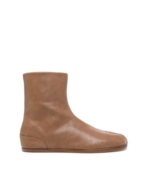 Tabi-toe leather boots
