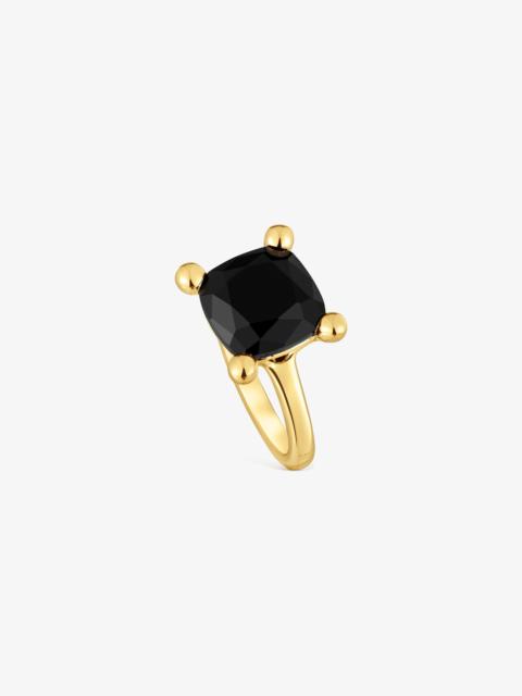 TOUS Medium 18K gold vermeil and onyx Ring Color Black
