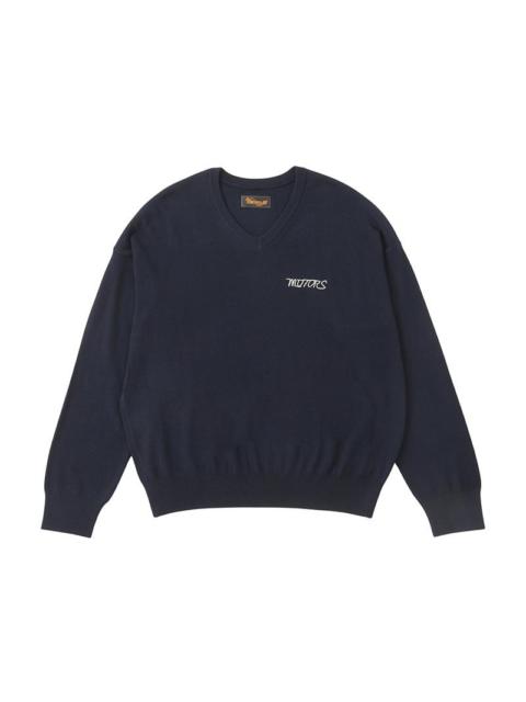 visvim SELMER V-NECK KNIT NAVY
