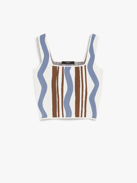 WEEKEND Max Mara PILADE Jacquard viscose crop top