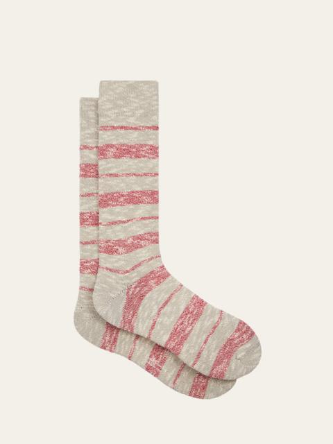 Paul Smith Men's Kenny Flamed Melange Crew Socks