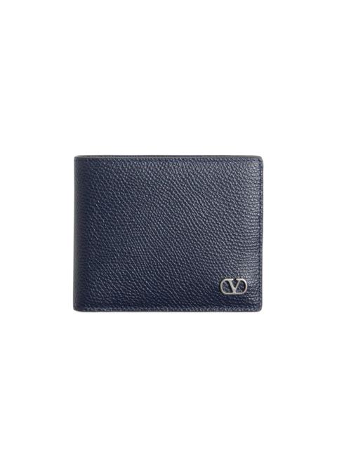 Valentino Men's VLogo Signature Grainy Calfskin Wallet - Marine