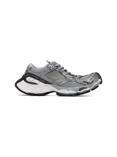 BALENCIAGA Gray & Silver Stapler Sneakers