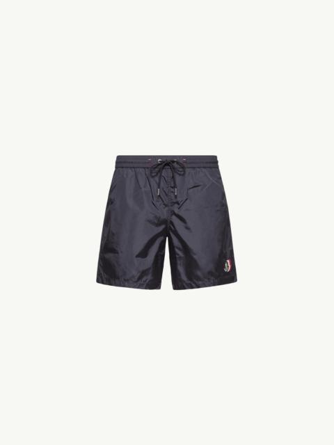 Moncler Logo Patch Swim Shorts