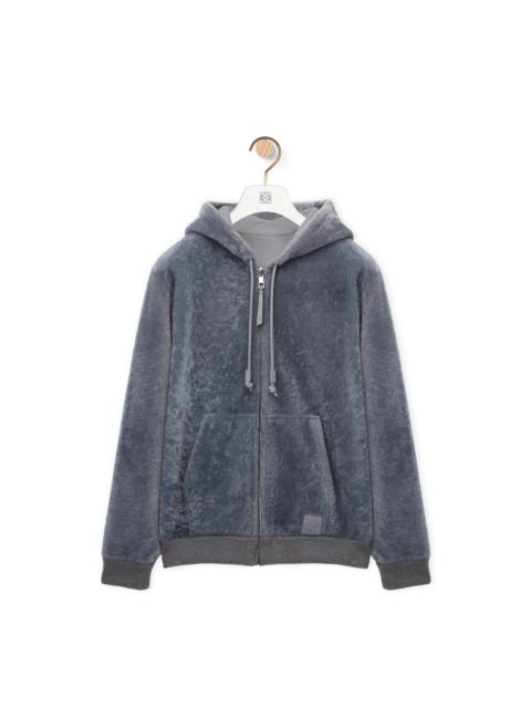 Loewe Reversible hoodie in shearling and nappa