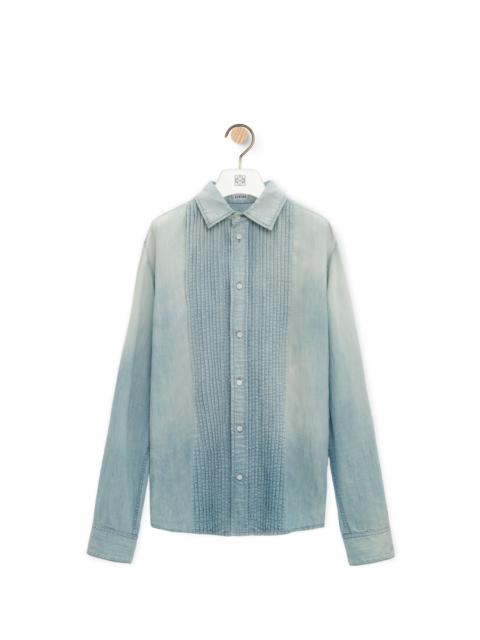 Loewe Pleated shirt in cotton and linen
