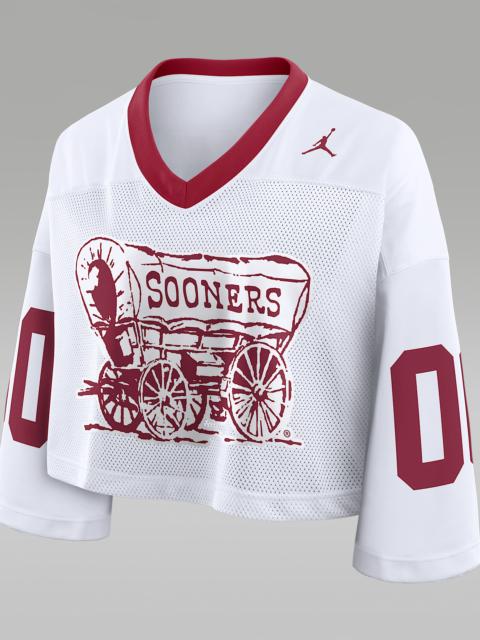 Jordan Oklahoma Logo Women's Jordan Brand Dri-FIT College Cropped Jersey