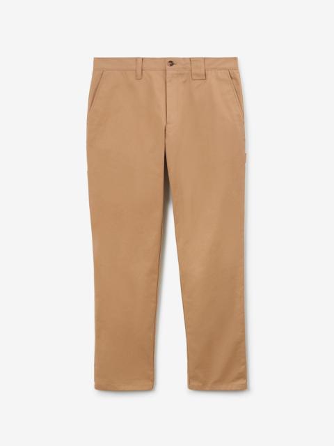 Burberry Embroidered EKD Cotton Cargo Trousers
