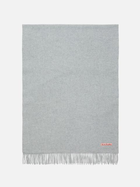 Acne Studios Fringe wool scarf - oversized - Light Grey Melange