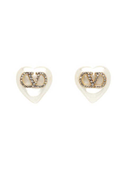 Valentino VLogo Signature Faux-Pearl Earrings
