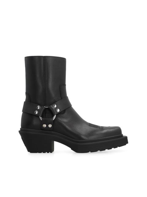 VETEMENTS leather ankle boots