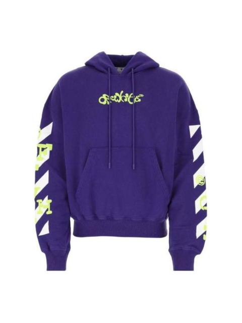 Off-White 오프 화이트 반대 화살표 Boxy Hoodie 'Purple/Lime 이름 *