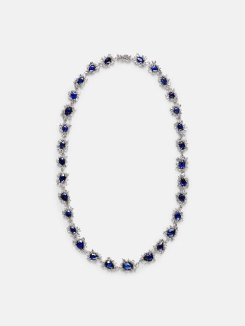 SUZANNE KALAN 18kt white gold necklace with sapphires and diamonds